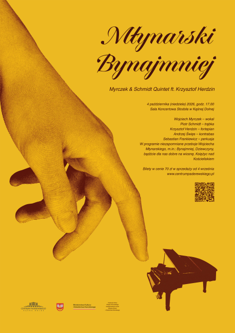 Młynarski. Bynajmniej - plakat koncertu - projekt graficzny Radosława Radłowskiego