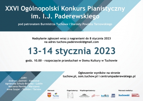 Konkurs pianistyczny w Tuchowie 2023 - plakat