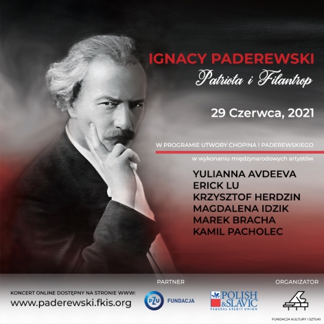 Paderewski - patriota i filantrop - grafika promocyjna