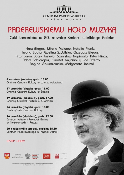 Paderewskiemu hołd muzyką - plakat ogólny