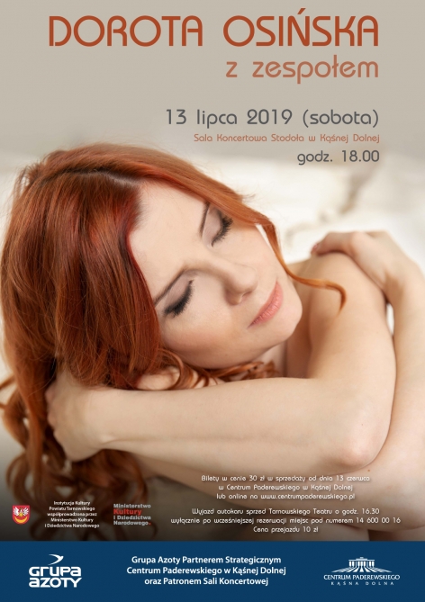 Koncert Doroty Osińskiej - plakat