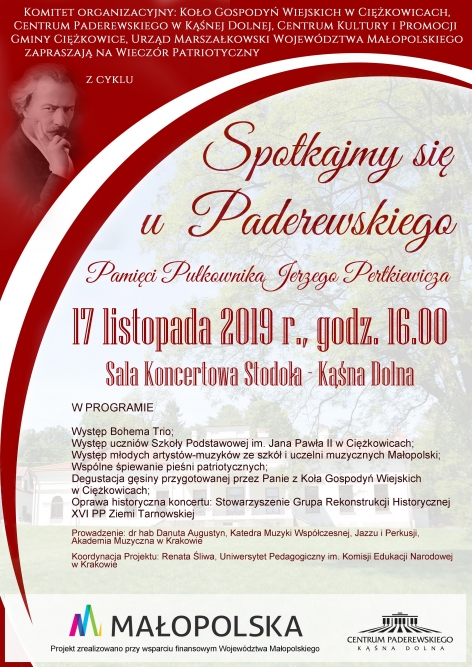 Spotkajmy się u Paderewskiego - plakat koncertu