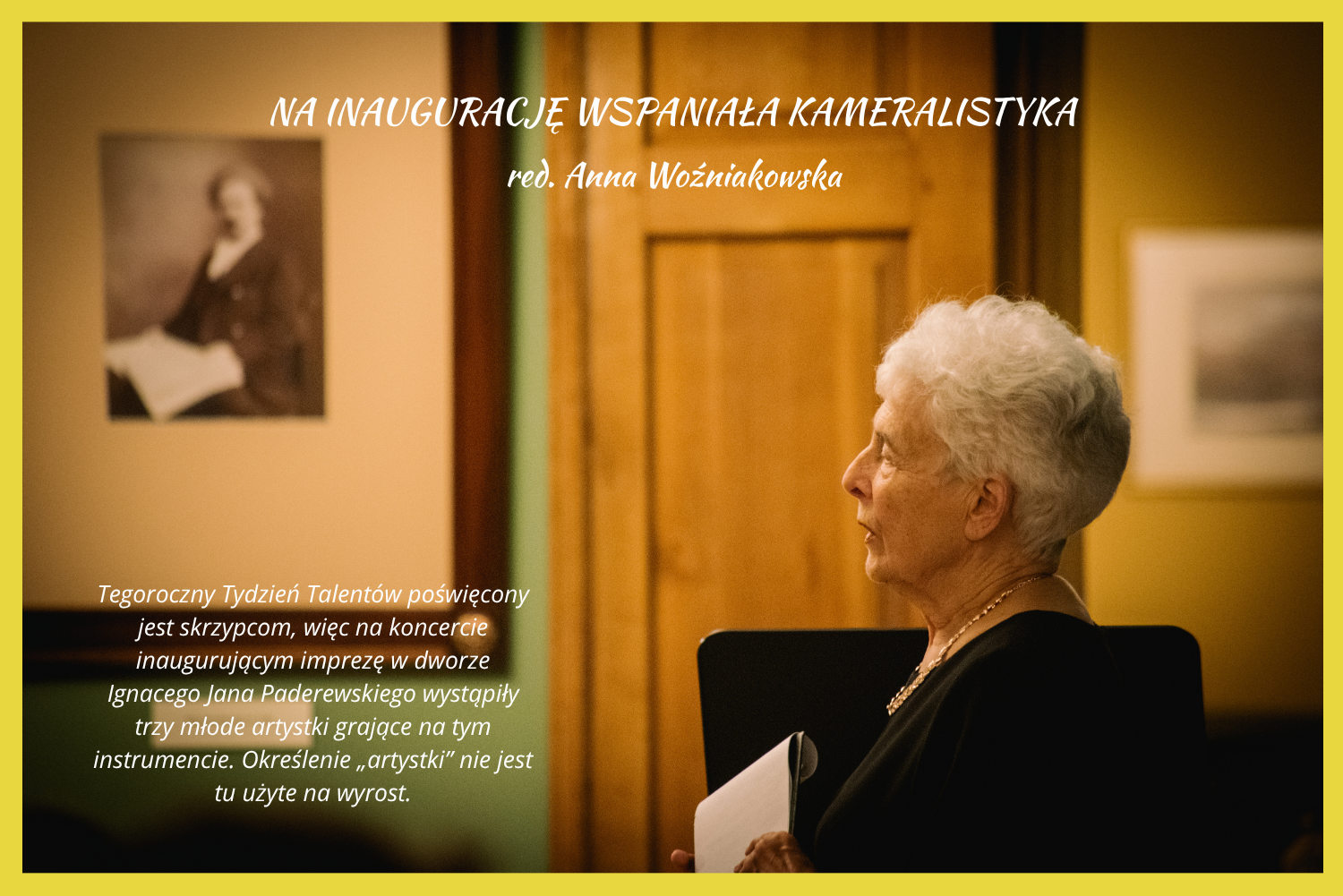 Na zdjęciu red. Anna Woźniakowska w Dworku Paderewskiego - fot. Kornelia CYgan